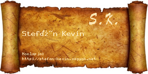 Stefán Kevin névjegykártya